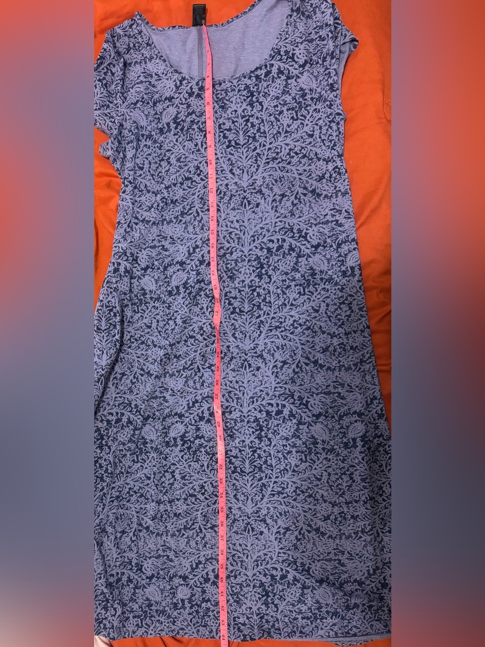 Peruvian Connection Women's Scoop Neck Maxi Dress in Lavender Blue- XL - Picture 6 of 6
